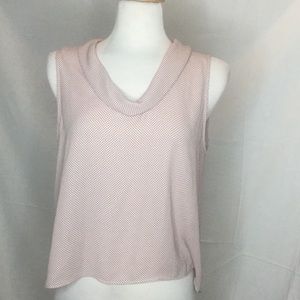 ⭐️Zara Basic polka dot  drape front blouse size L⭐️